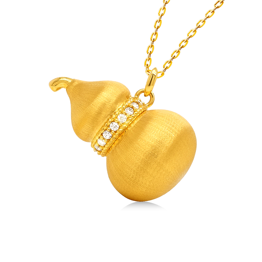 天天爱上新"丝丝福气"足金钻石吊坠