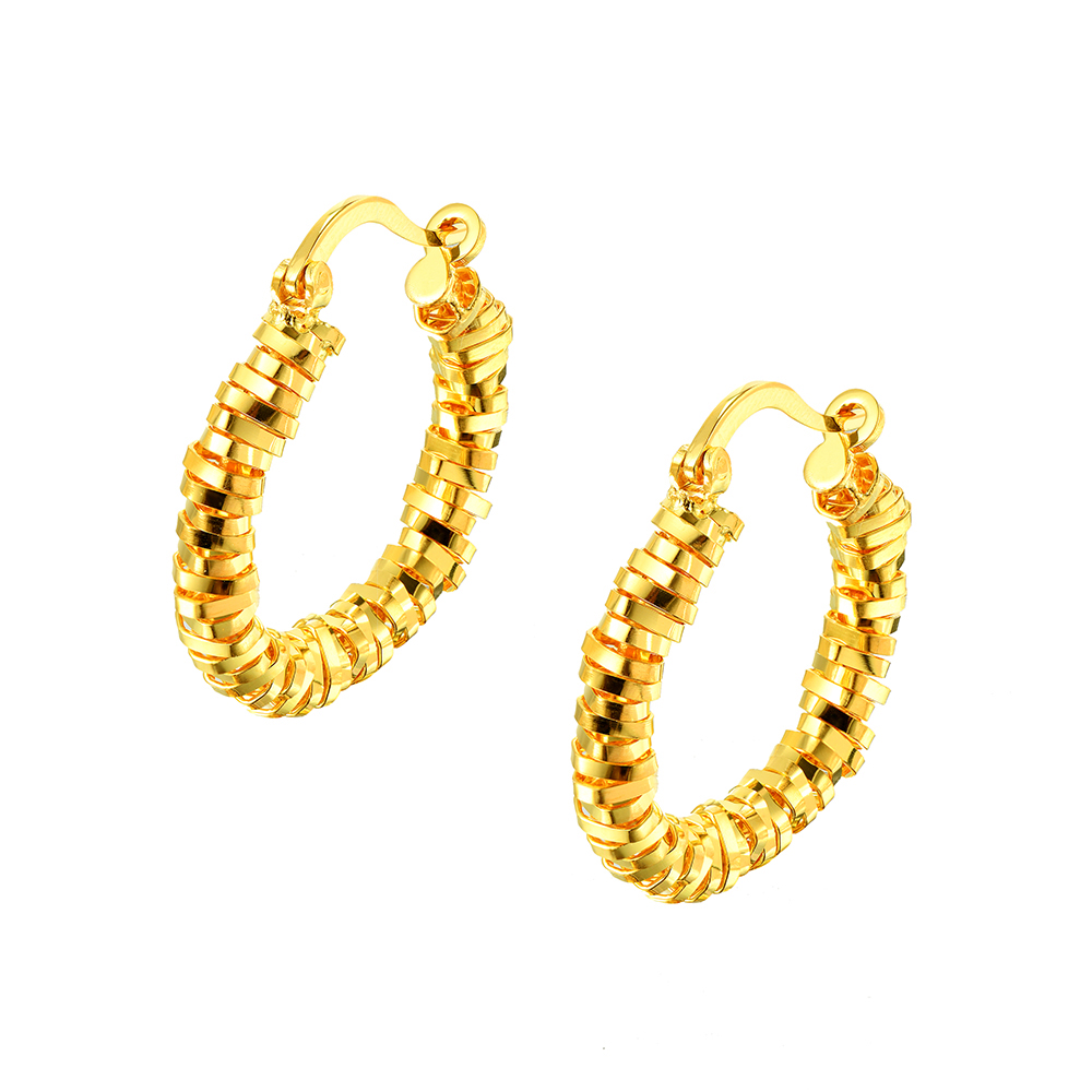 天天爱上新光影金"未来格调"足金耳环