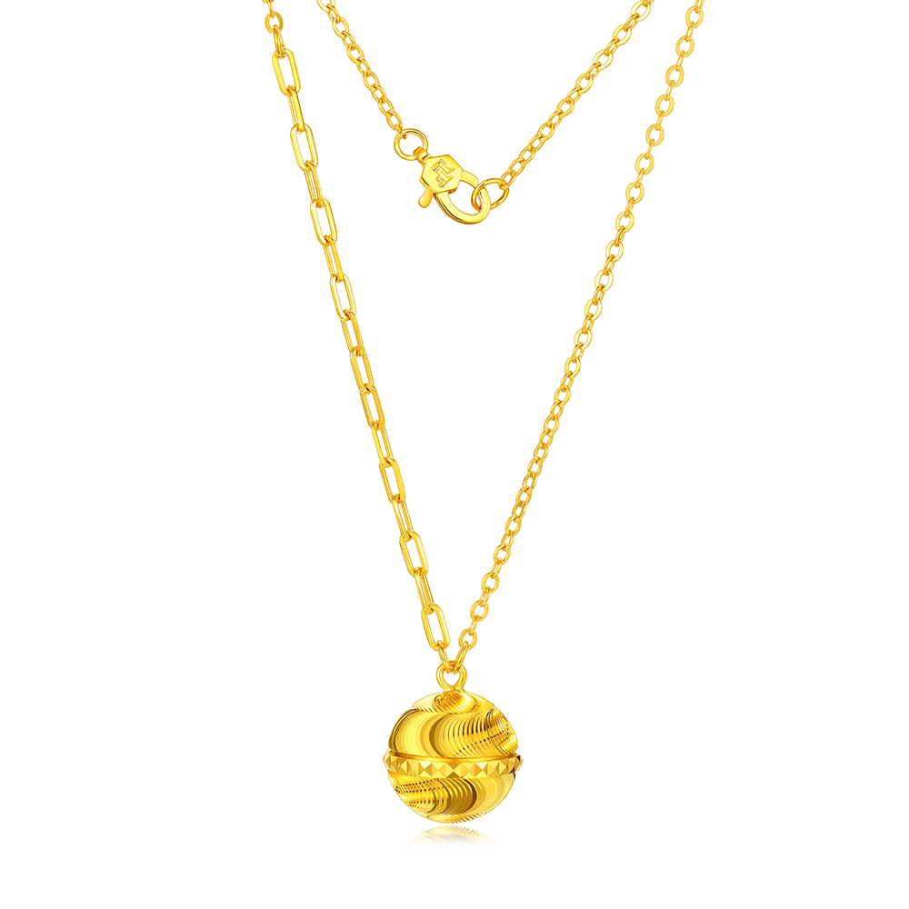 天天爱上新光影金"炫金风潮"足金项链