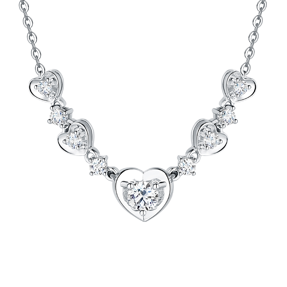 天天爱上新"心闪时刻"18K金钻石项链