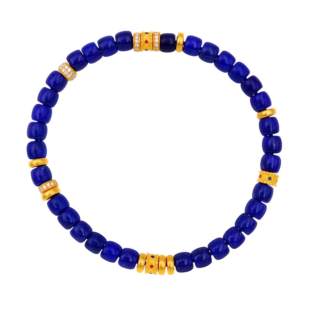 天天爱上新福满传家"一路生金"足金钻石手链