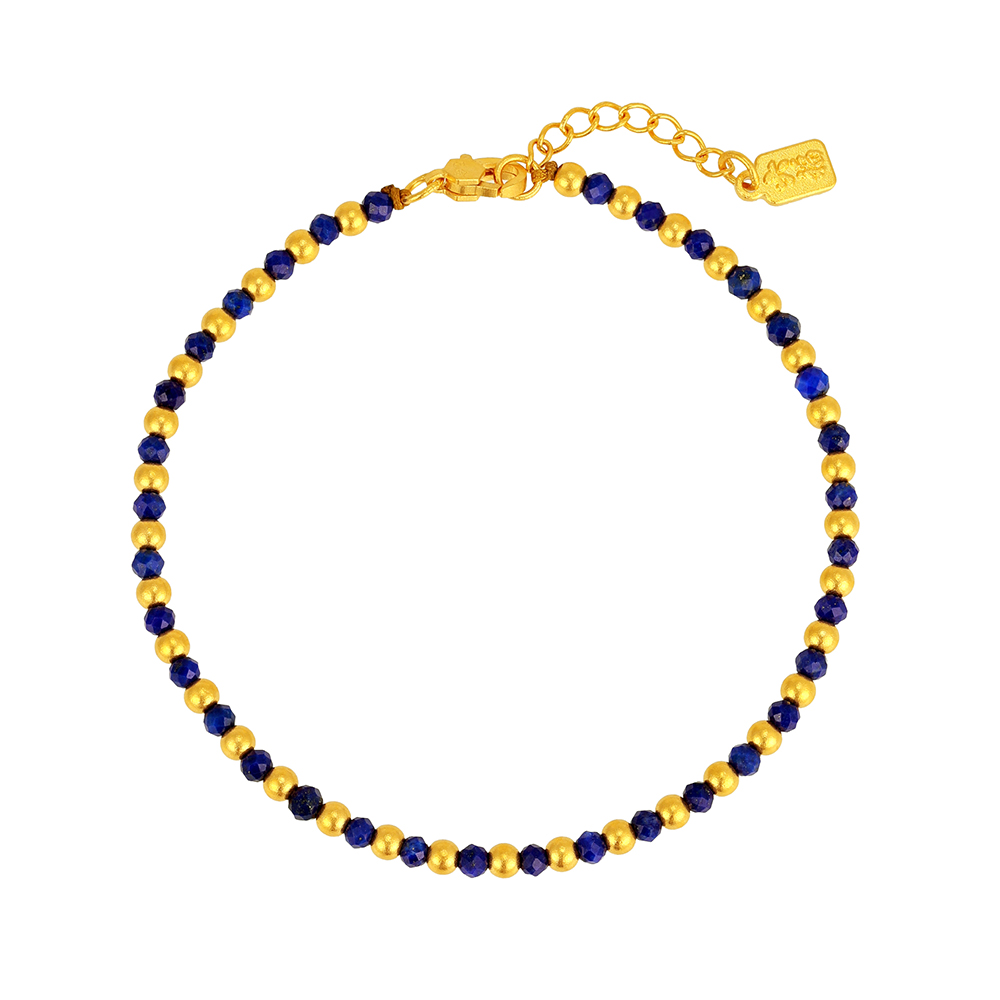 天天爱上新福满传家"青金纳瑞"足金手链