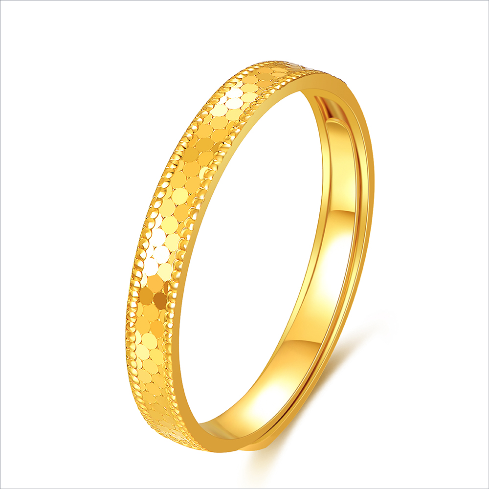 天天爱上新光影金"鳞光"足金戒指