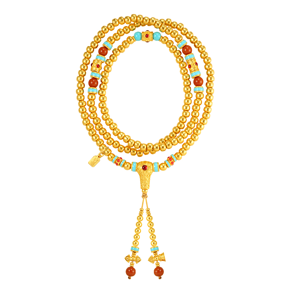 天天爱上新福满传家"典藏•梵韵"足金手链