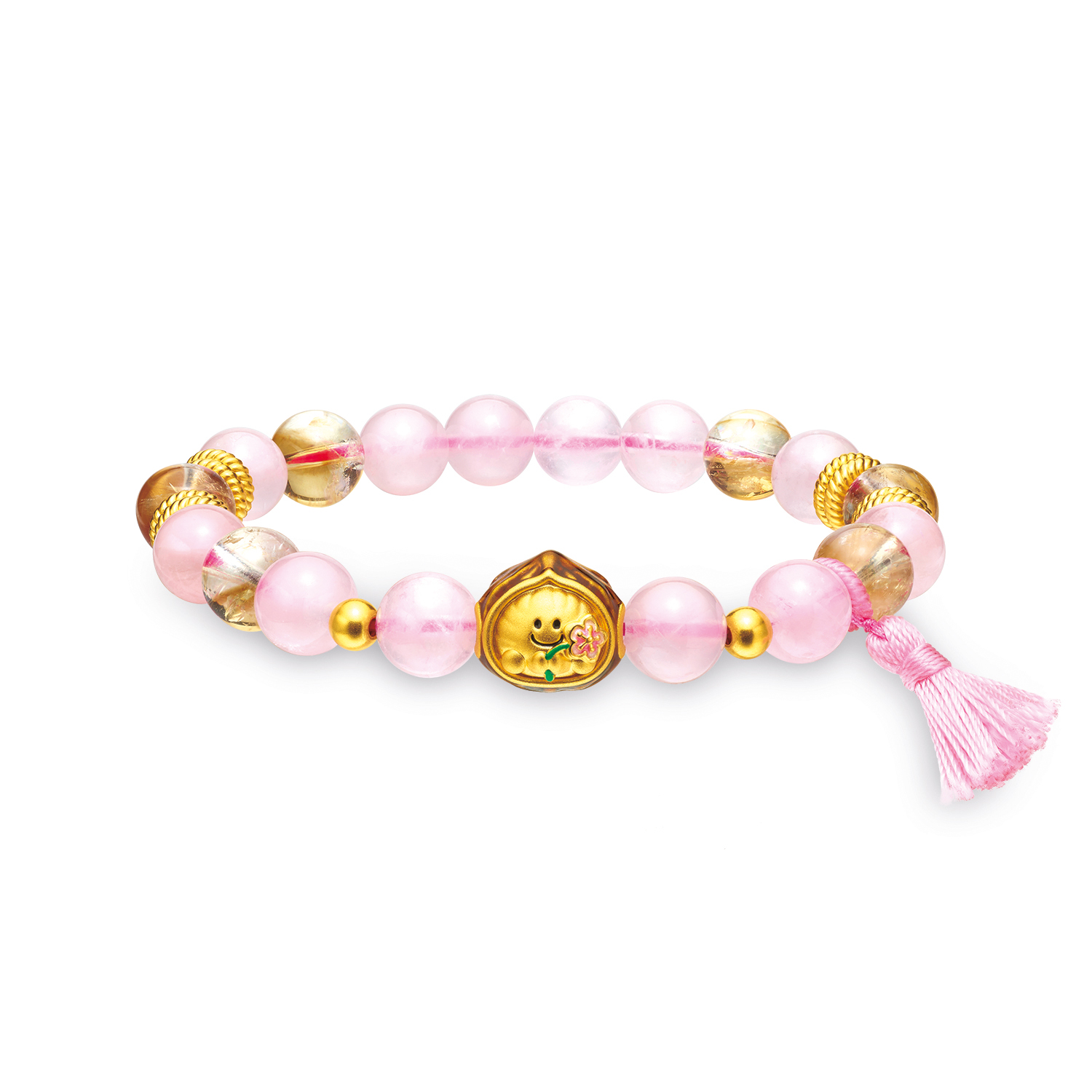 Fun Nut Collection “Sweet Walnut” Gold Crystal Bracelet