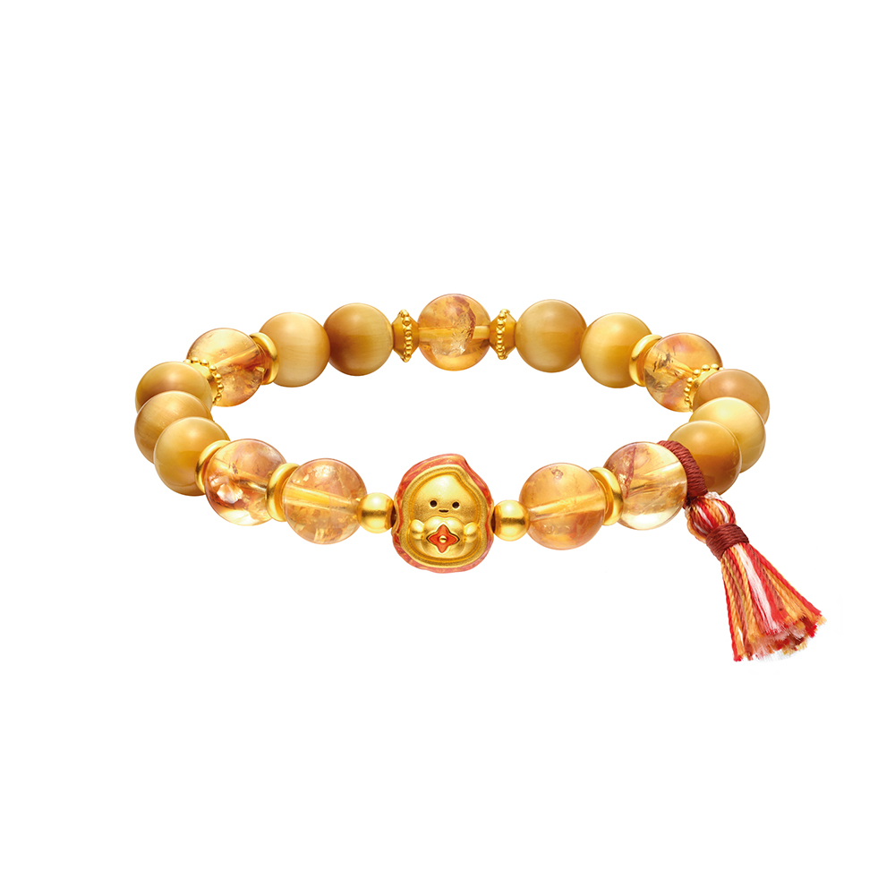 天天爱上新"好事发生"足金水晶串饰