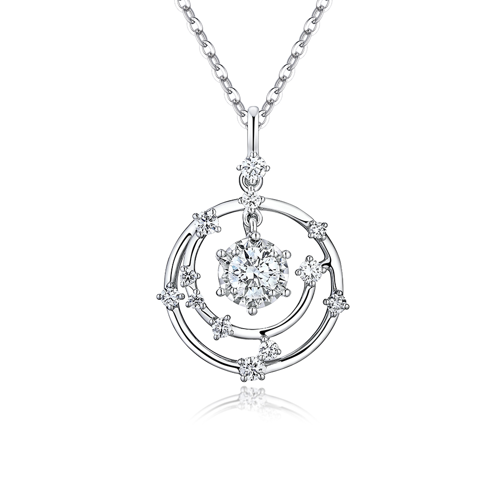 天天爱上新"繁星点点"18K金钻石吊坠