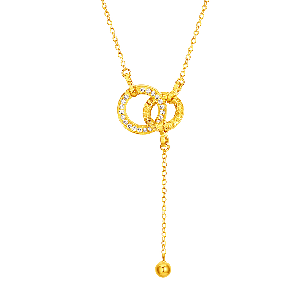 天天爱上新Goldstyle•X"甜蜜契约"足金钻石项链
