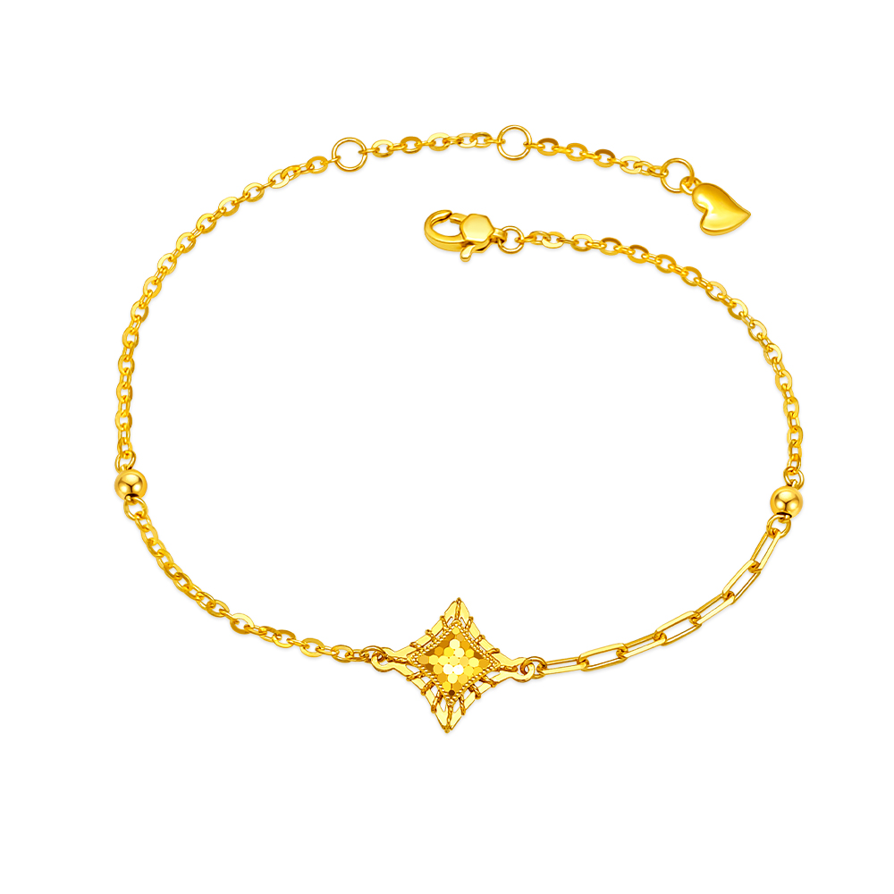 天天爱上新光影金"聚闪星芒"足金手链