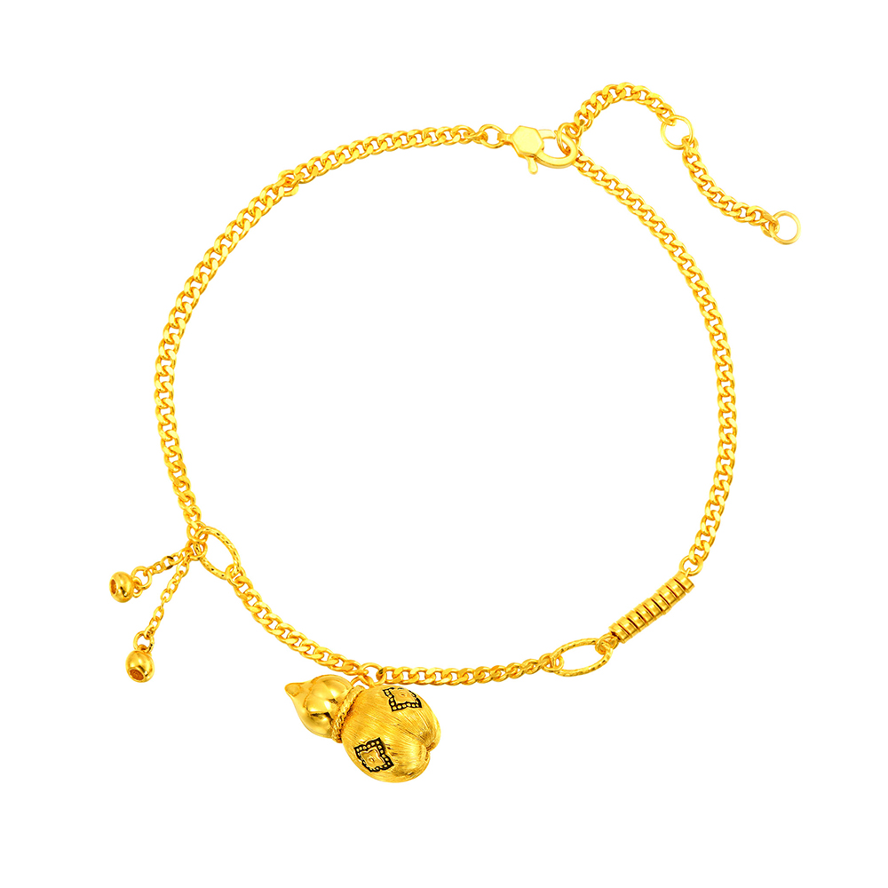 天天爱上新光影金"福禄安康"足金手链