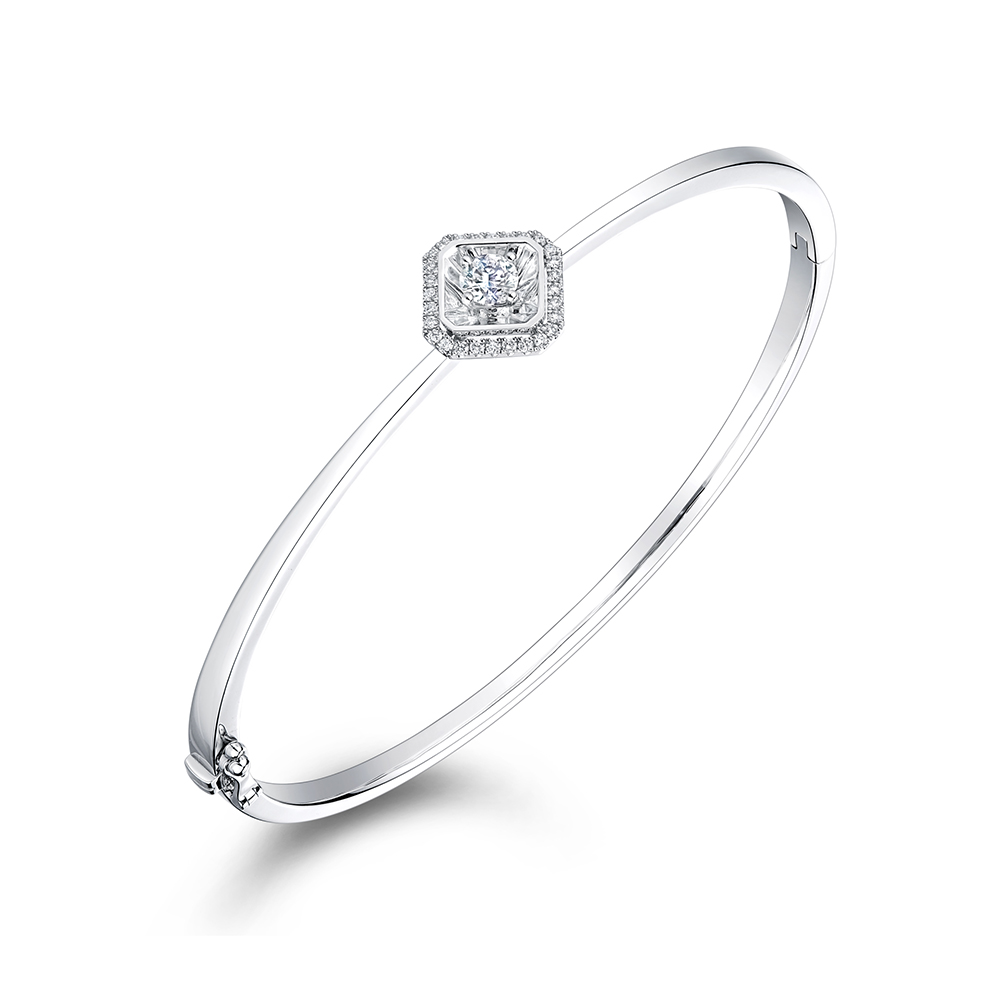 天天爱上新"方寸星辰"18K金钻石手镯