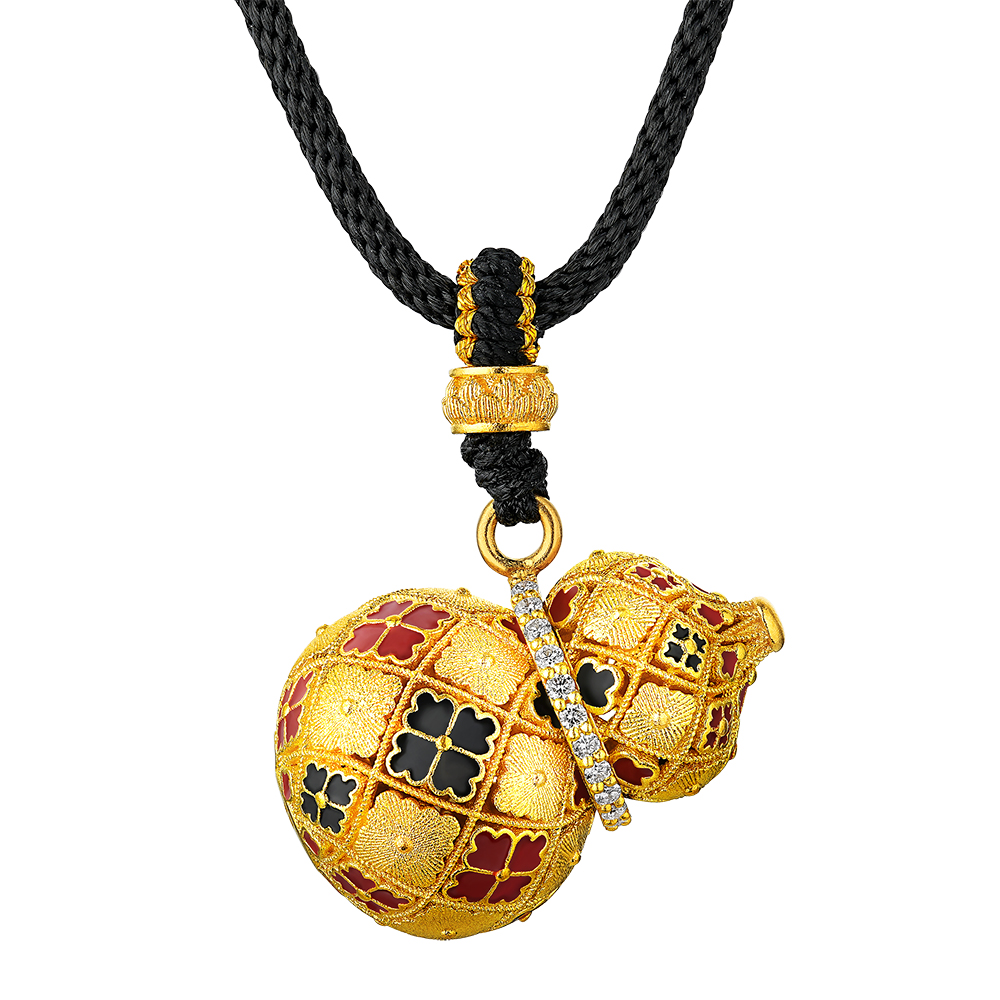 Night Banquet in Tang Palace Jewellery Collection “Golden Gourd” Gold Diamond Necklace