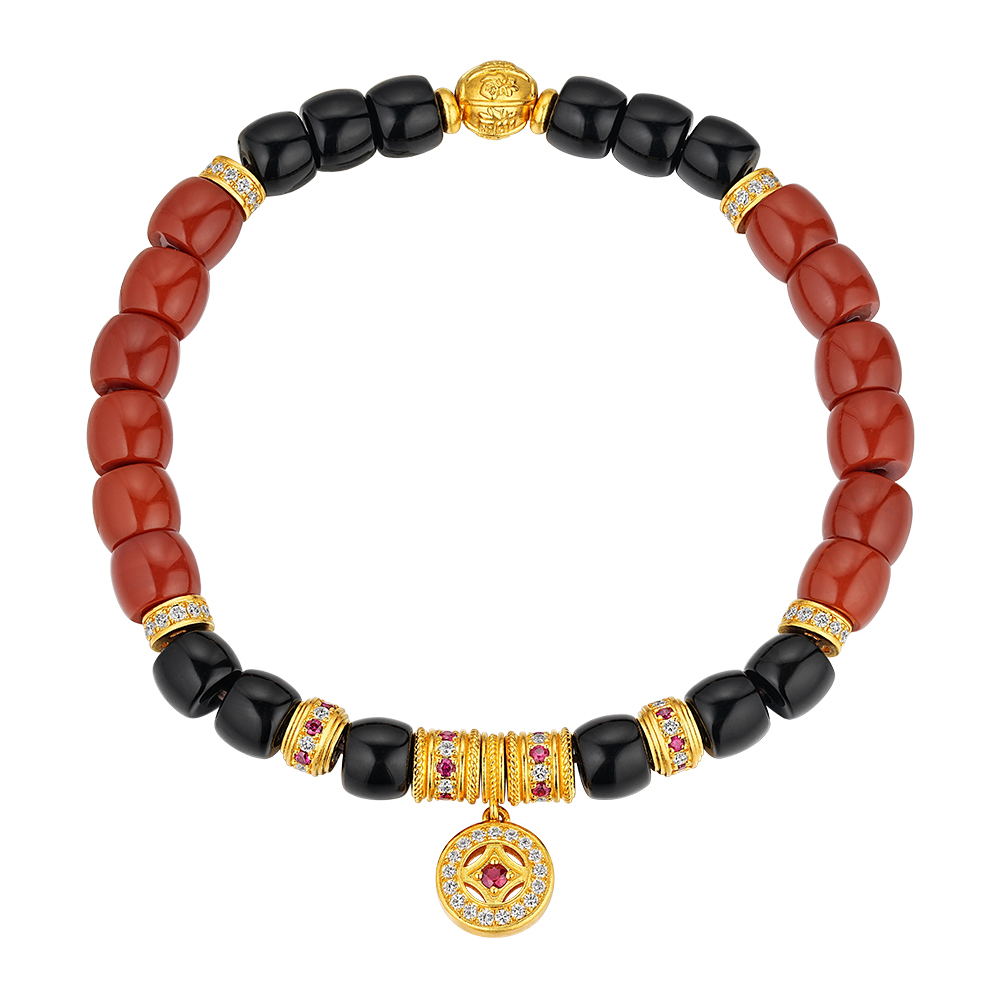 Night Banquet in Tang Palace Jewellery Collection "Wealth & Fortune" Gold Bead Bracelet