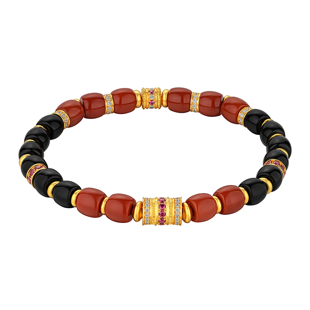 Night Banquet in Tang Palace Jewellery Collection "Guardian of Fortune" Gold Bead Bracelet