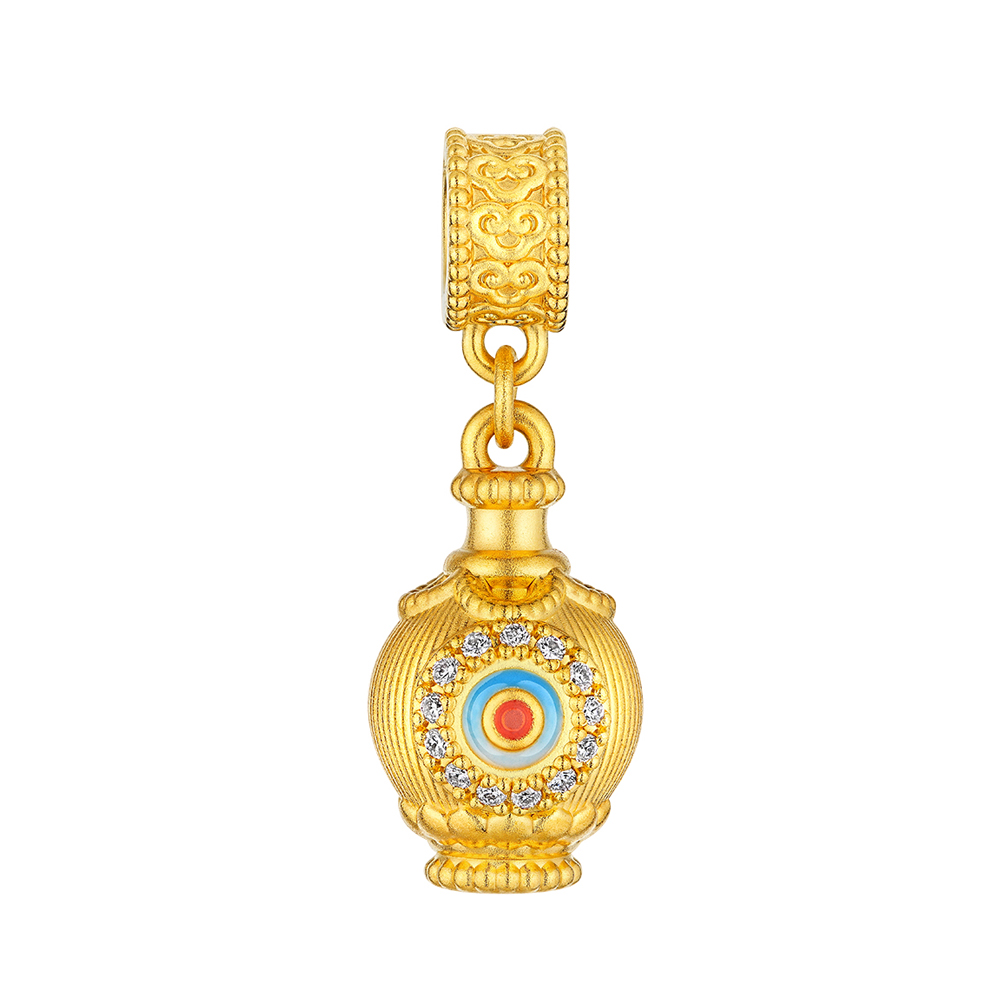 Night Banquet in Tang Palace Jewellery Collection Tang-style Bead  “Vase of Peace” Gold and Diamond Charm