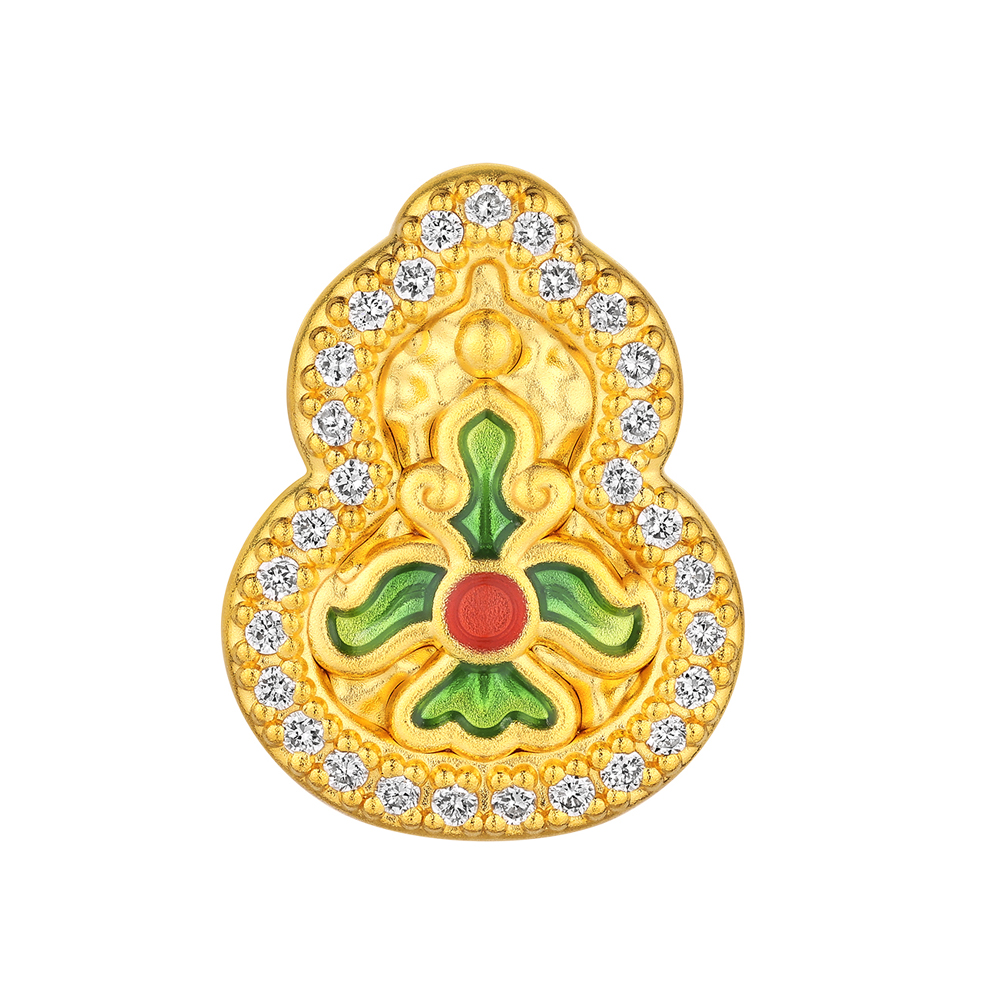 Night Banquet in Tang Palace Jewellery Collection Tang-style Bead  “Fortune Gourd” Gold and Diamond Charm