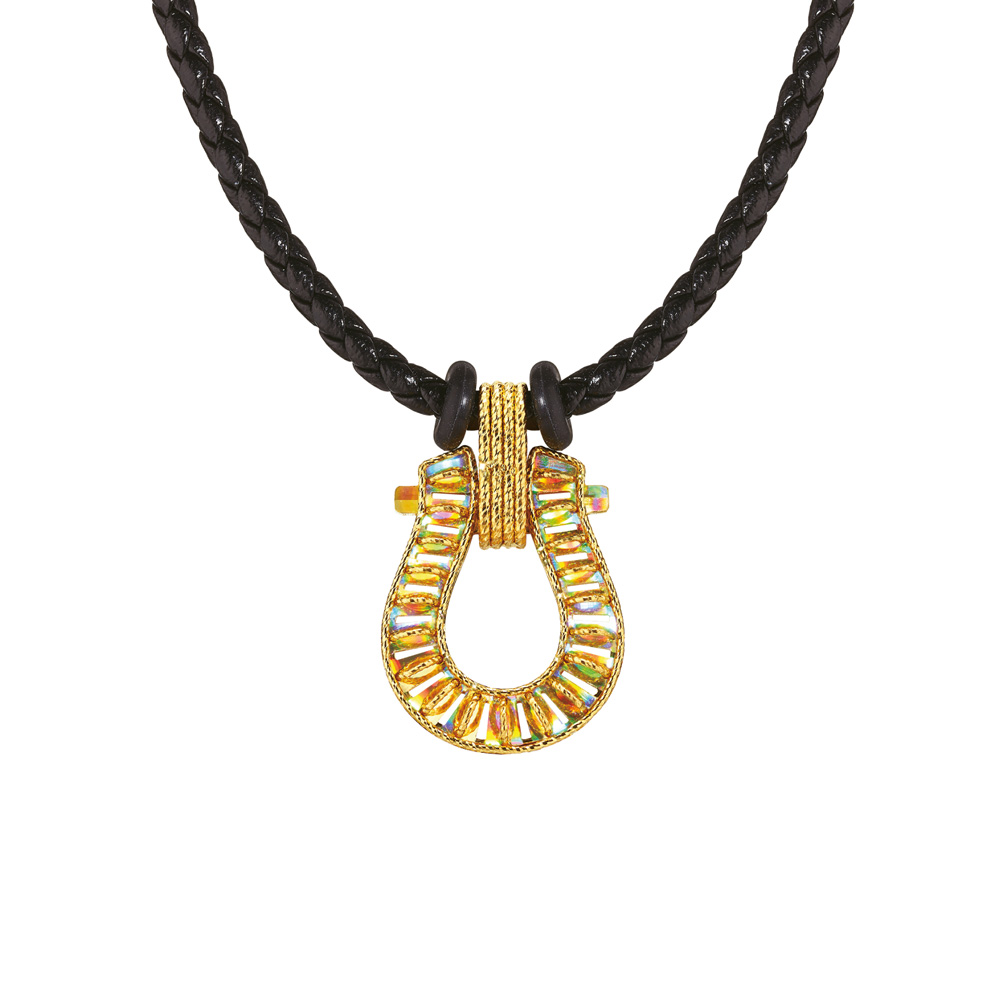 DiaBling Shimmering Gold Collection "DiaBling Gold Horseshoe" Gold Pendant