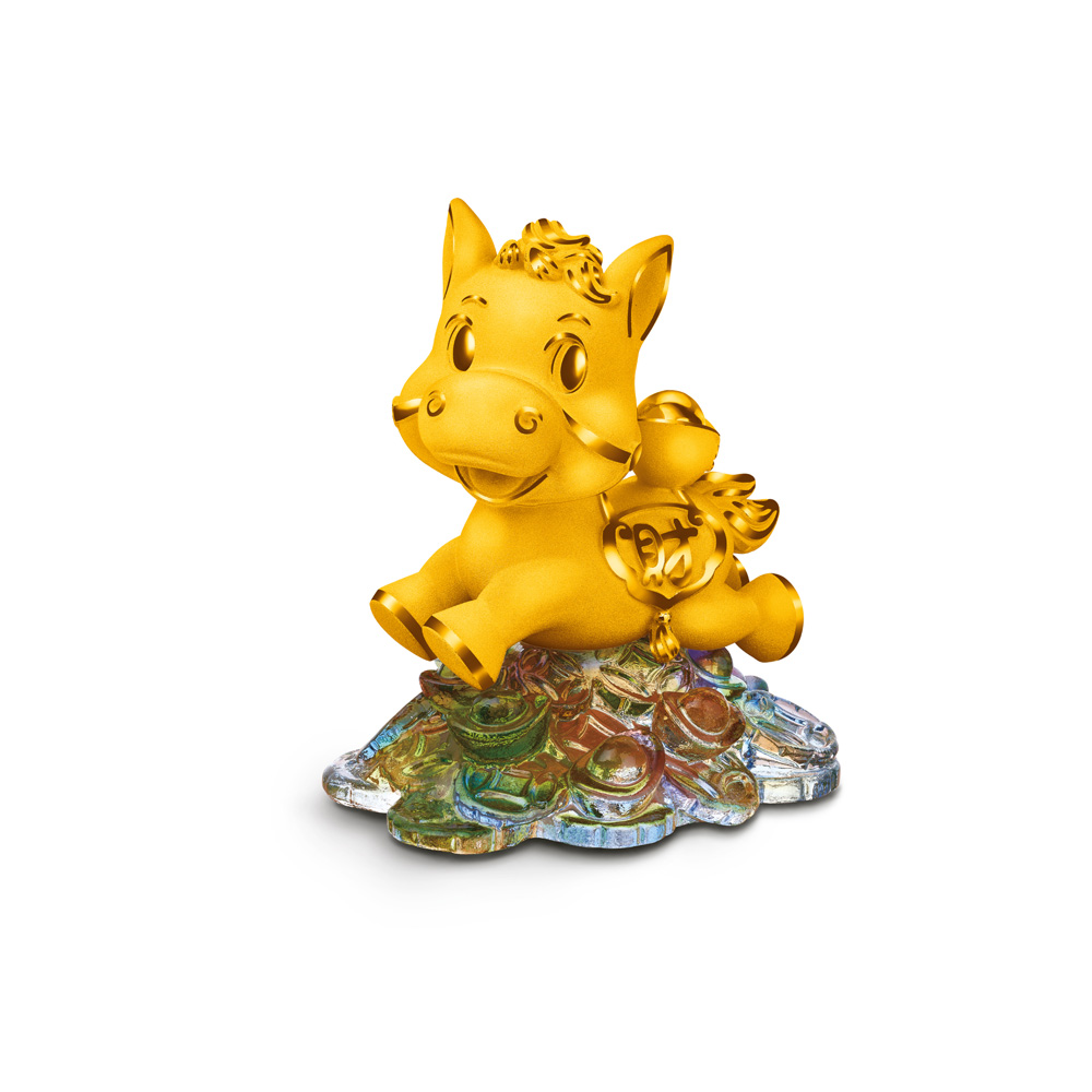 Fortune Horse Collection "T Wealthy Horse" Gold Figurine