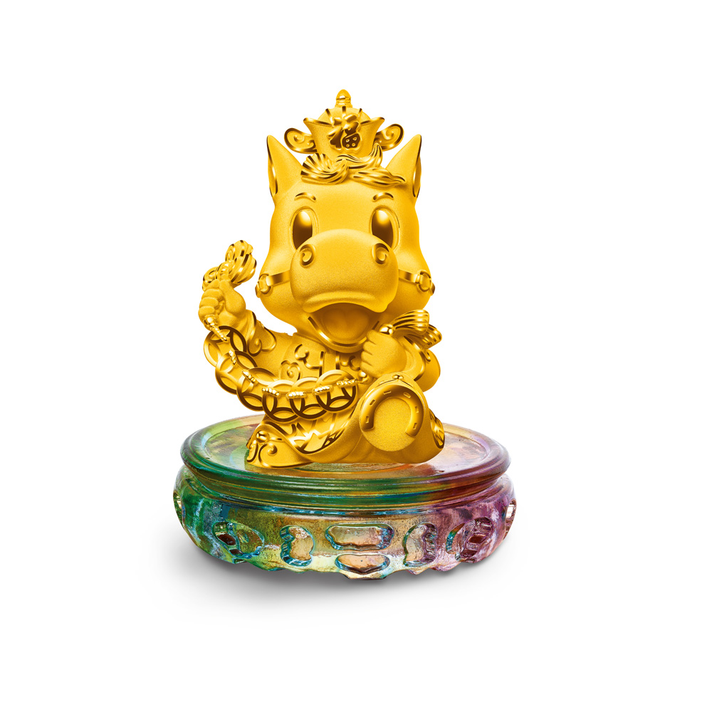 Fortune Horse Collection " God-of-Wealth Horse" Gold Figurine