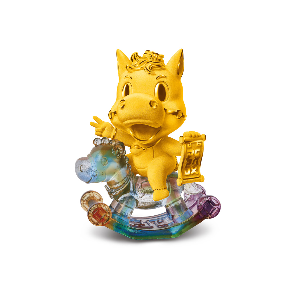 Fortune Horse Collection " Rich Horse" Gold Figurine