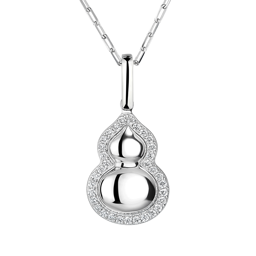 玄酷系列"浮光葫芦"Pt铂金钻石吊坠