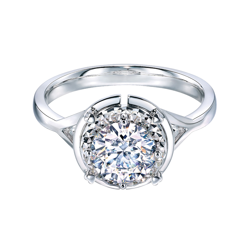 天天爱上新爱很美"闪耀之爱"18K金钻石戒指