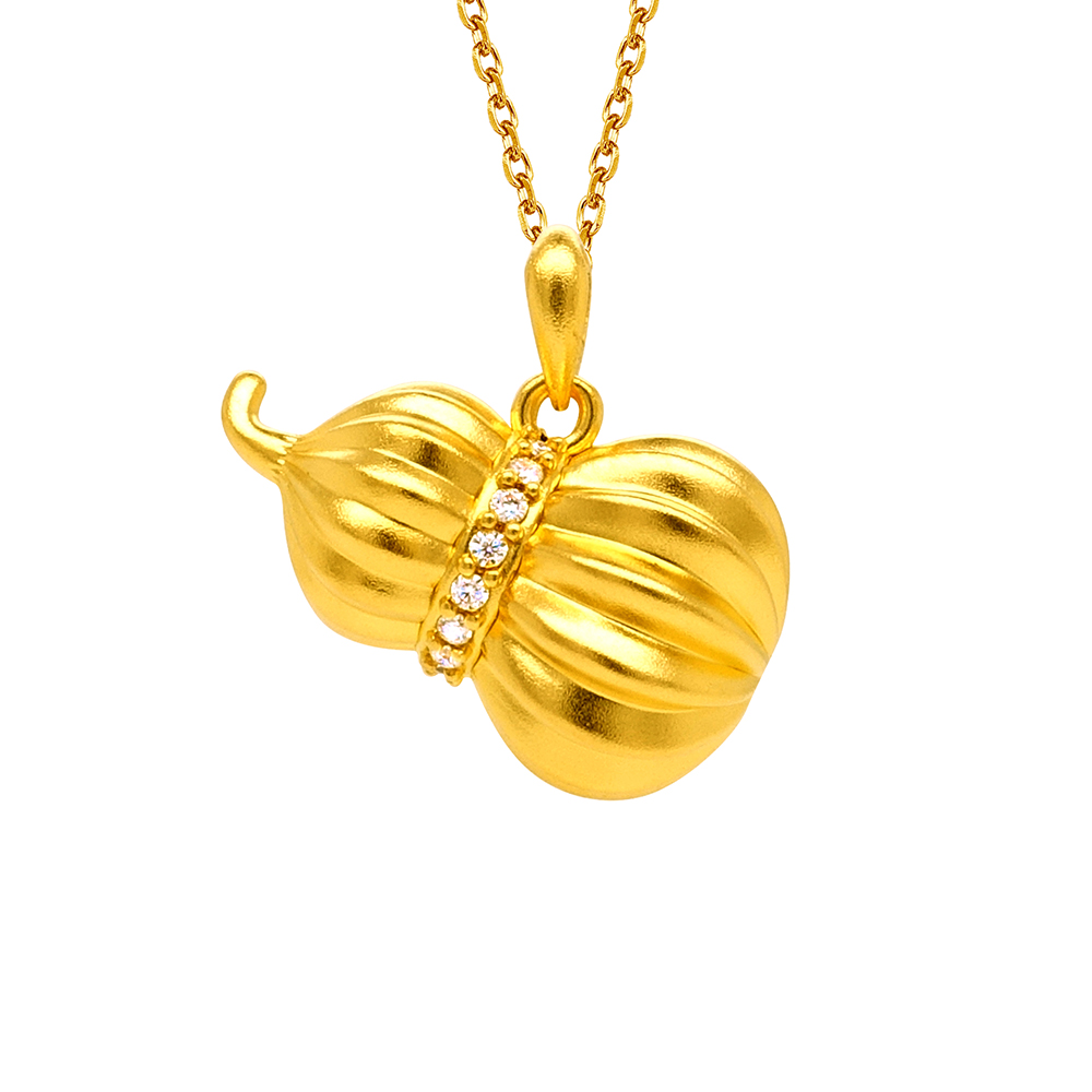 天天爱上新"钻闪福禄"足金钻石吊坠