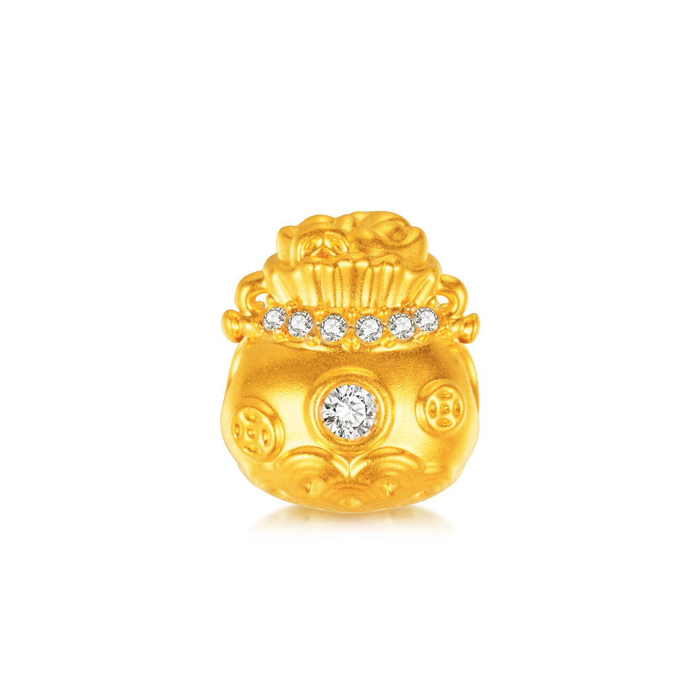 天天爱上新"聚宝福袋"足金钻石吊坠