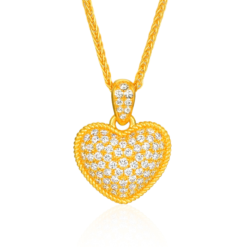 天天爱上新福满传家"恒爱星河"足金钻石项链