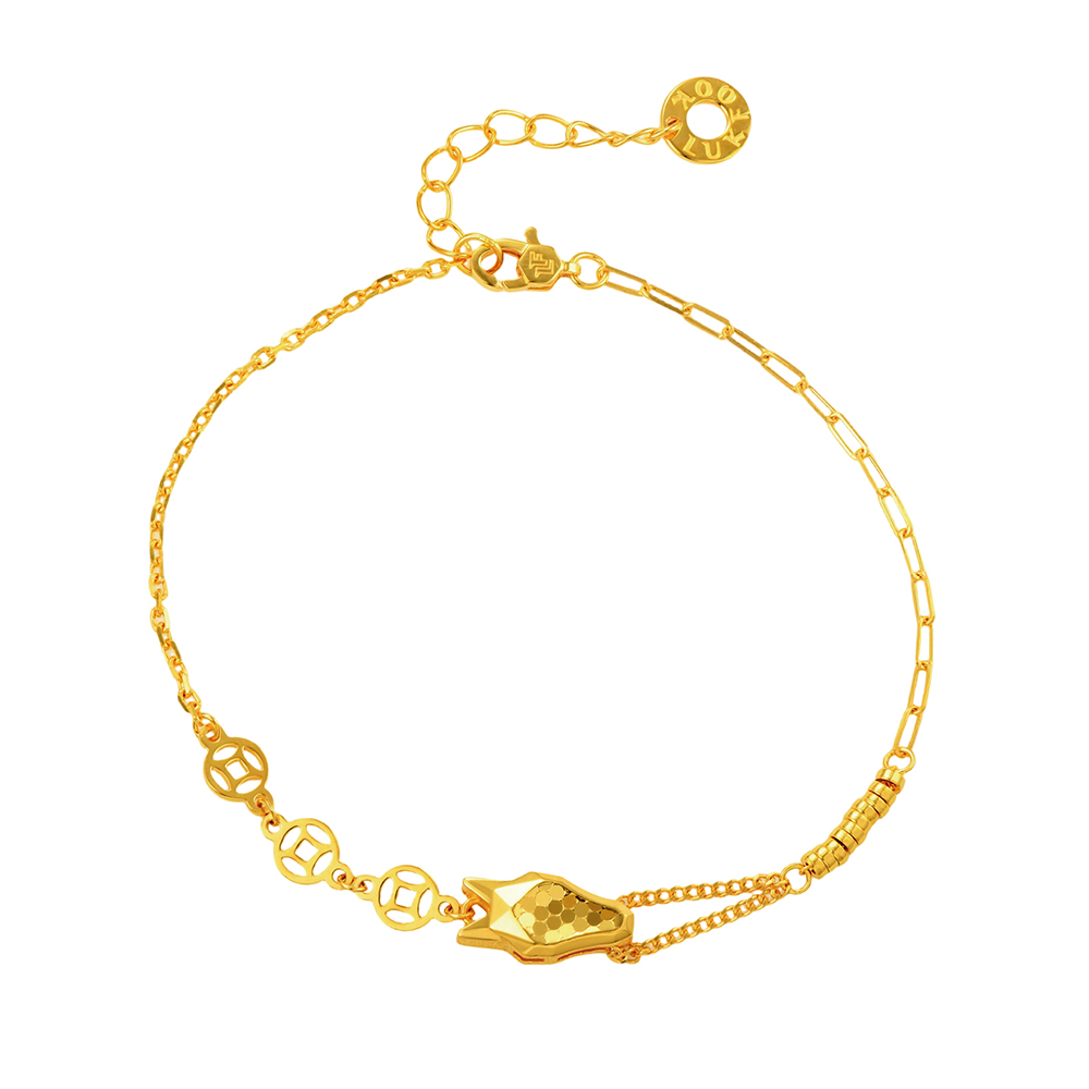 天天爱上新光影金"马到财来"足金手链