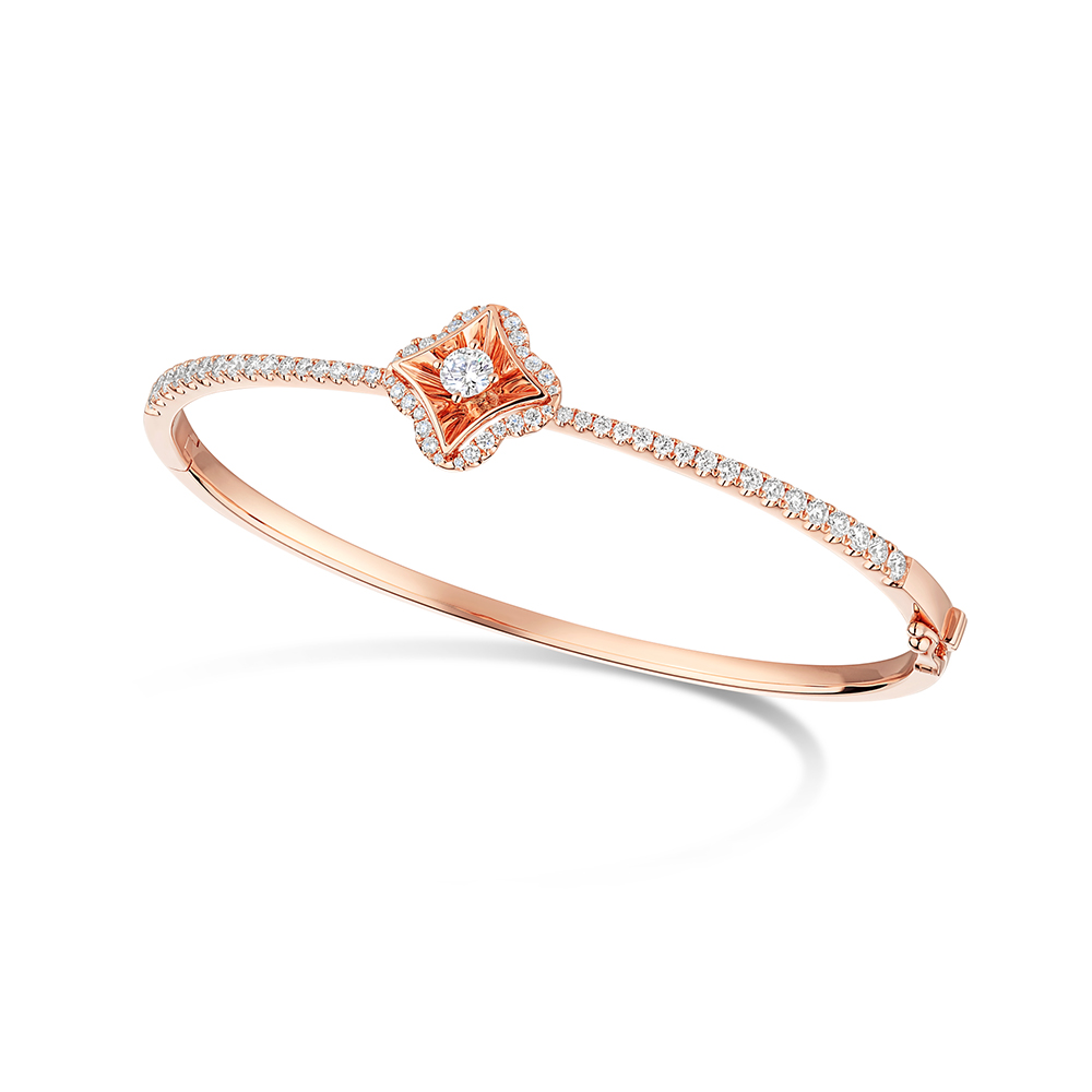 天天爱上新"炫钻星芒"18K金钻石手镯