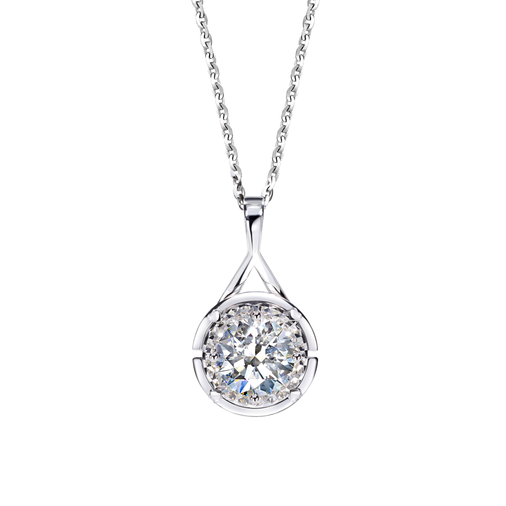 Love is Beauty Collection“Luminous Love＂ 18K White Gold Diamond Pendant