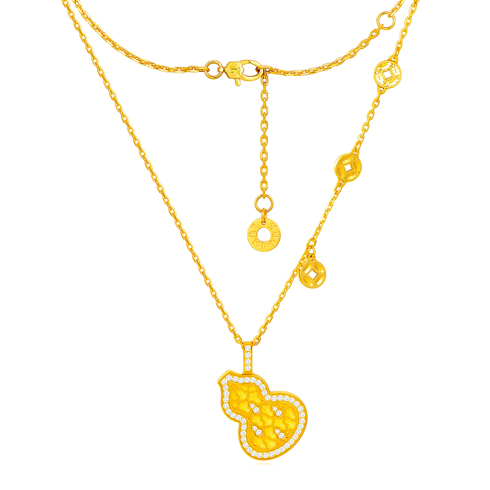 天天爱上新Goldstyle•X"福禄美满"足金钻石项链