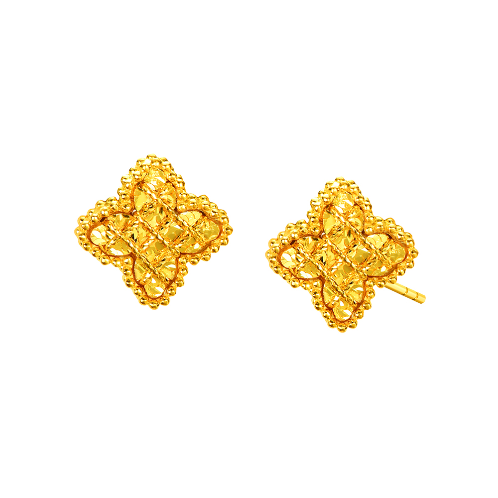 天天爱上新光影金"幸运星"足金耳环