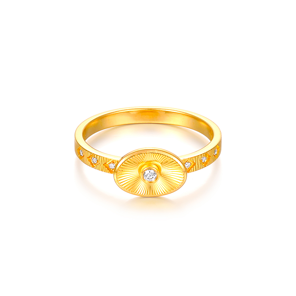 天天爱上新Goldstyle•X"聚光时刻"足金钻石戒指