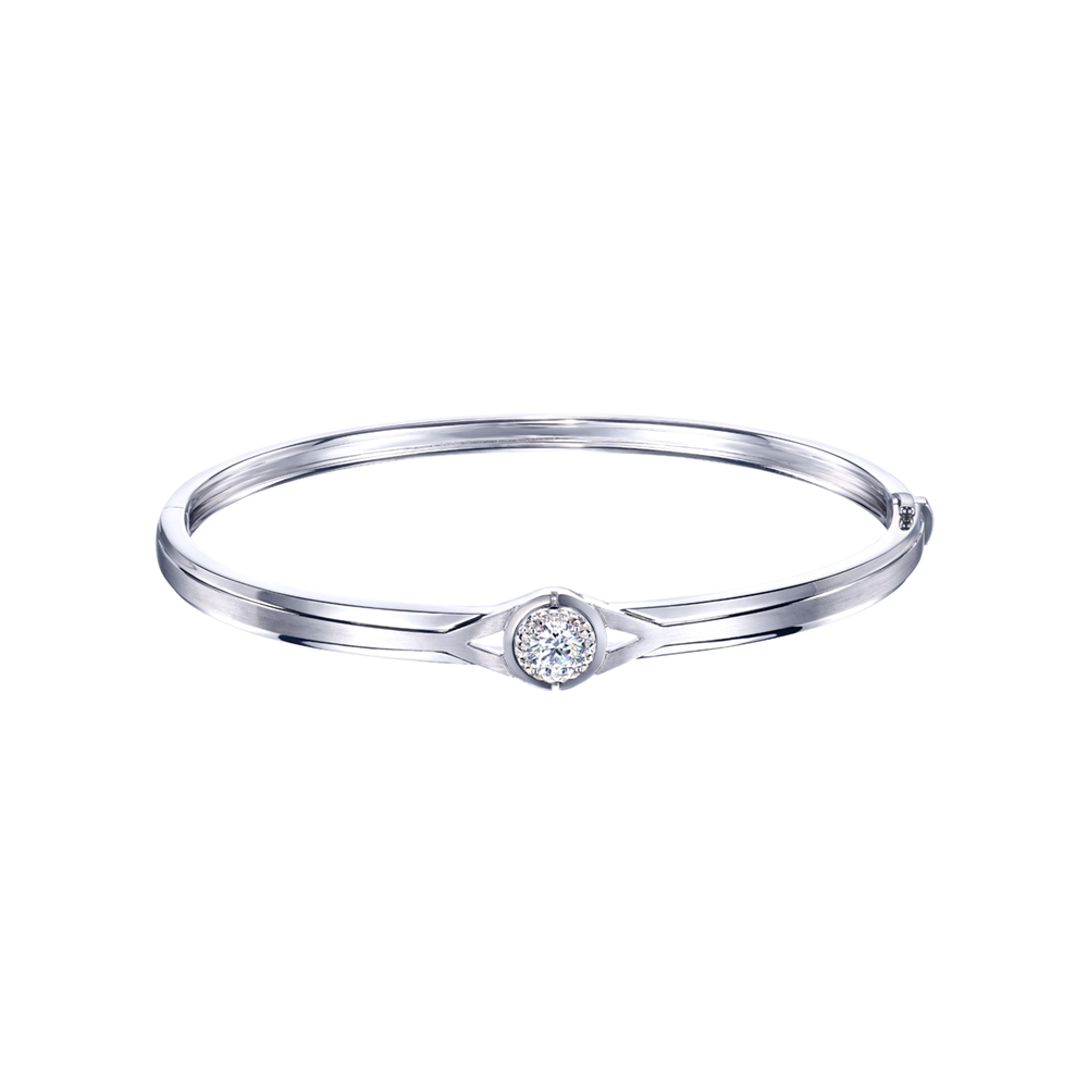 Love is Beauty Collection “Heartdew＂ 18K White Gold Diamond Bracelet