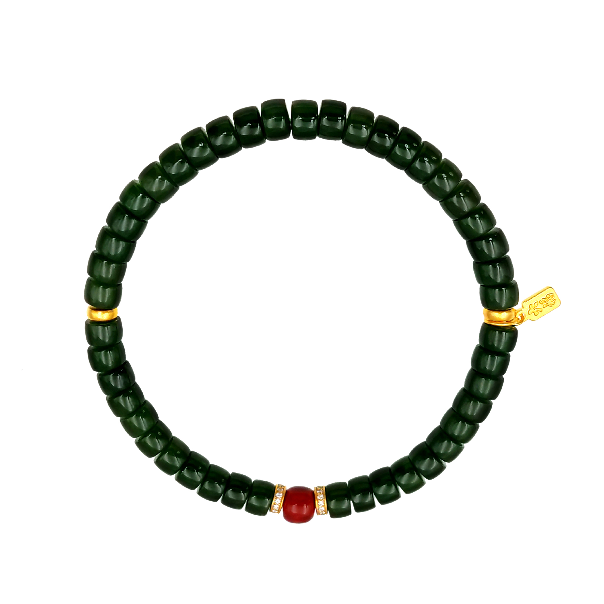 天天爱上新福满传家"碧有鸿福"足金钻石手链