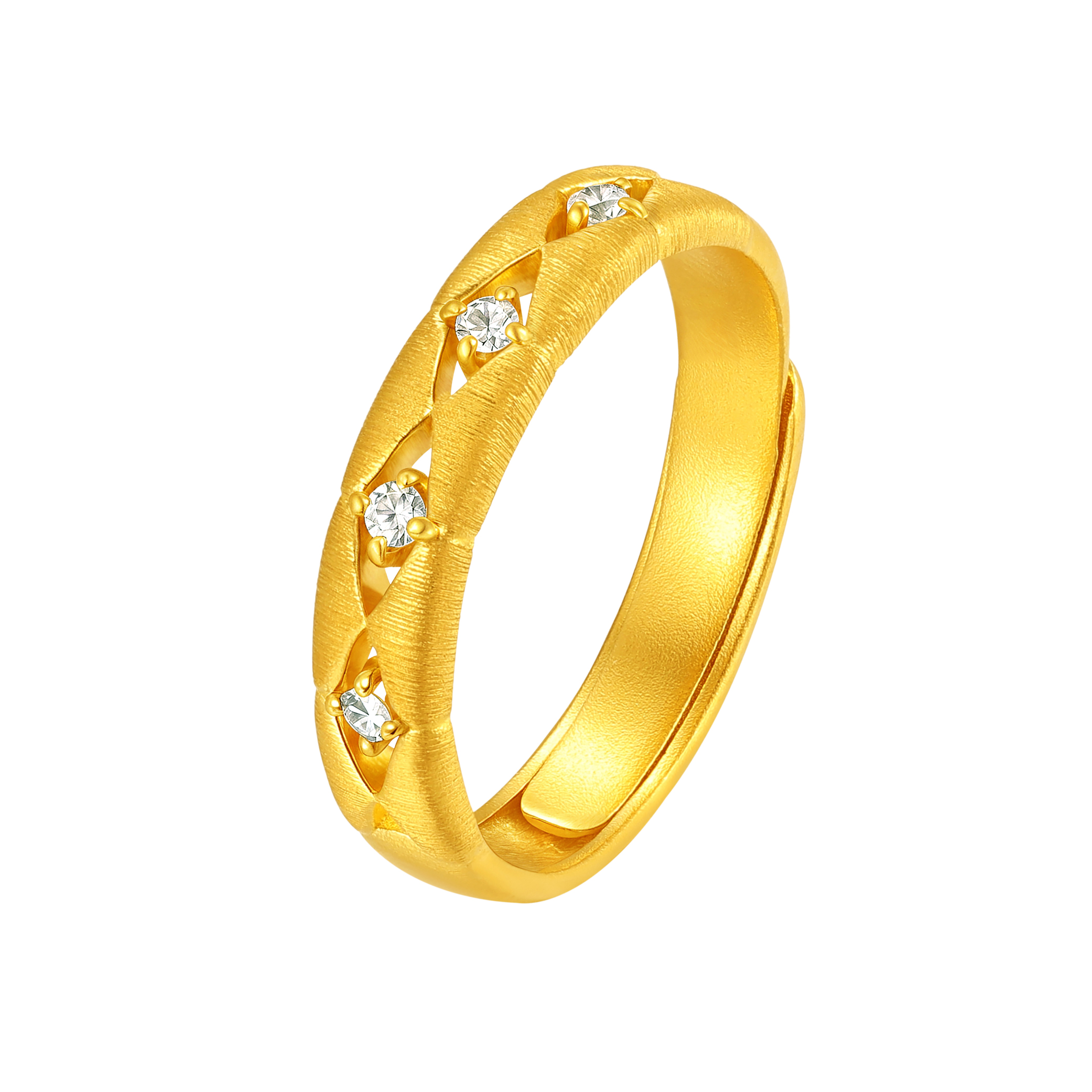 天天爱上新福满传家"闪耀佳期"足金钻石戒指