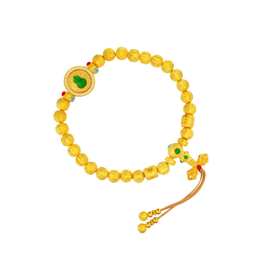 天天爱上新福满传家"福禄和美"足金钻石手链