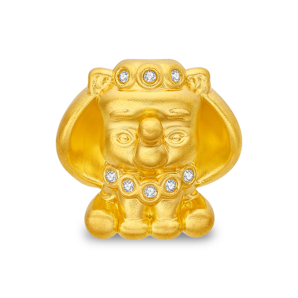 天天爱上新"小瑞象"足金钻石吊坠