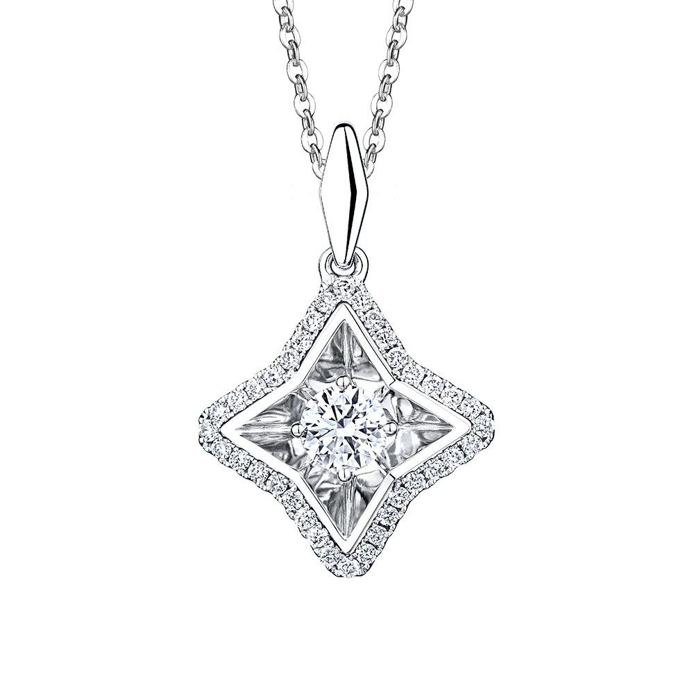 天天爱上新"幻星"18K金钻石吊坠