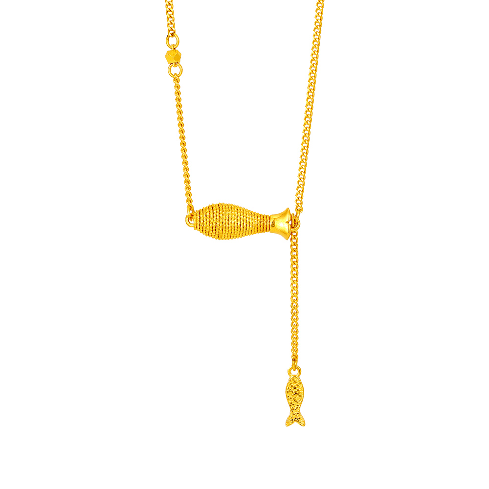 天天爱上新光影金"富足有鱼"足金项链