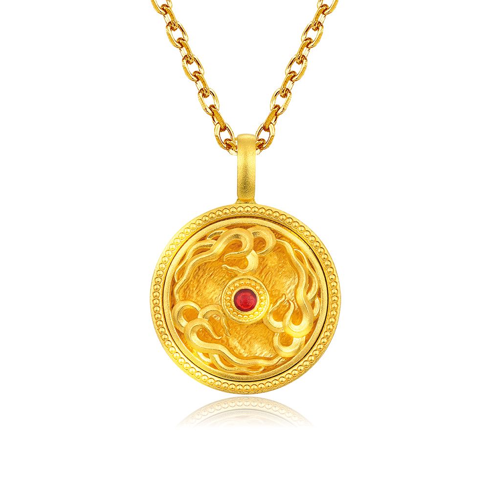 哪吒系列"风火轮"足金吊坠