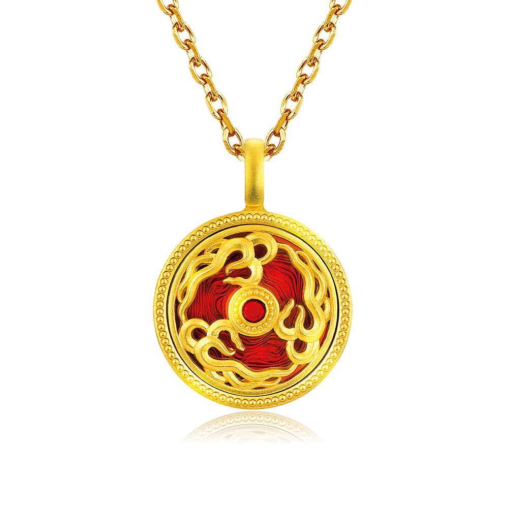 哪吒系列"风火轮"足金吊坠