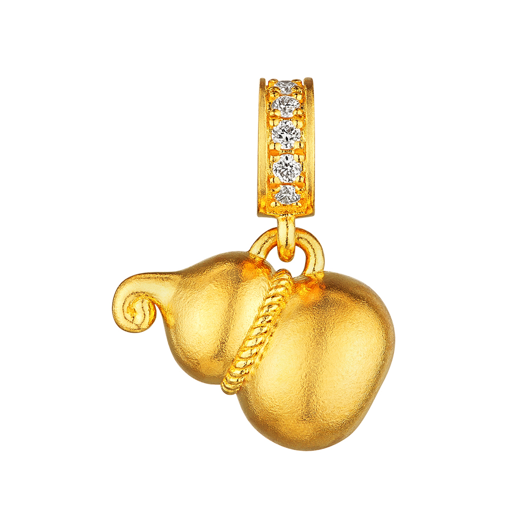 唐宮夜宴系列"福祿滿滿"黃金鑽石吊墜