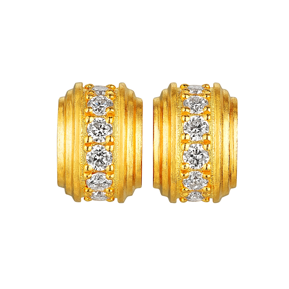 唐宮夜宴系列"步步高升"黃金鑽石吊墜