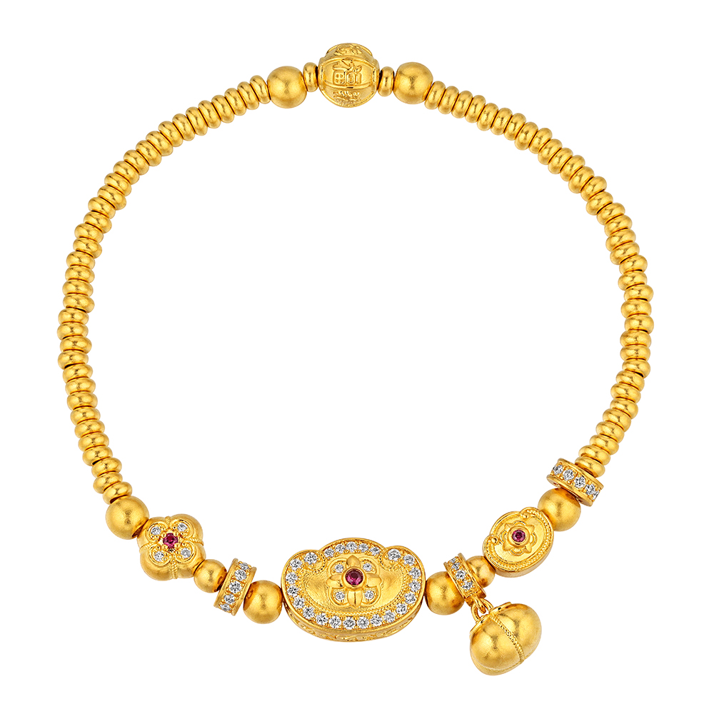 唐宮夜宴系列"如意納財"黃金手鏈