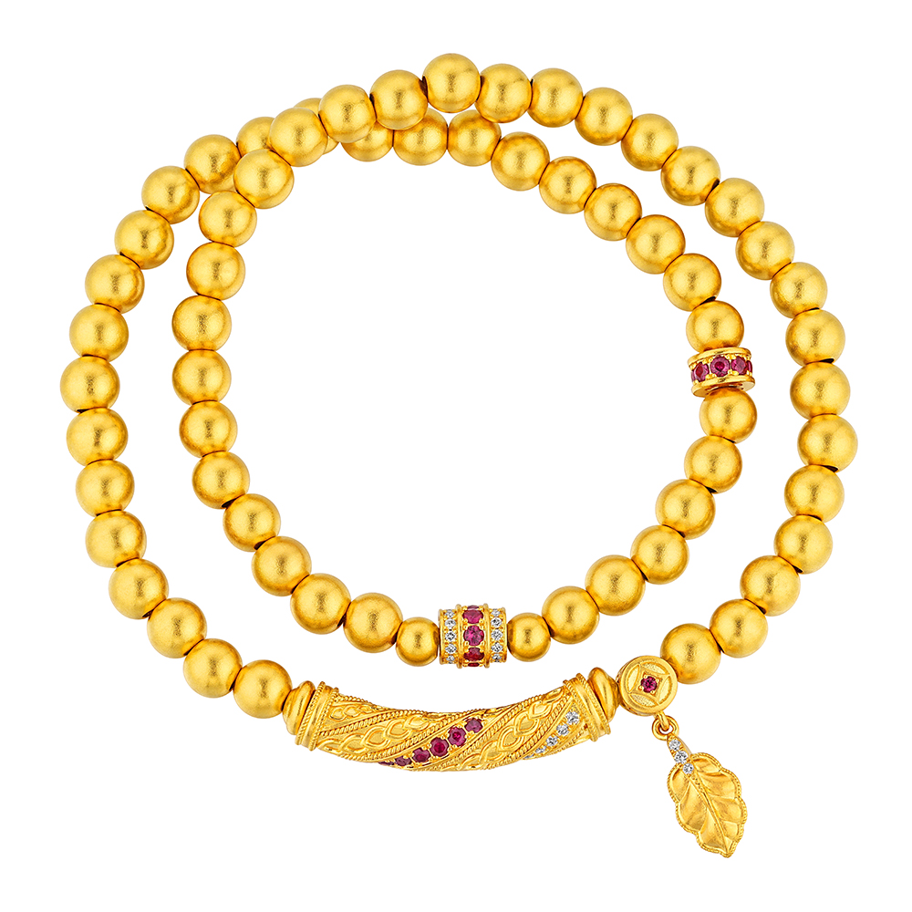 唐宮夜宴系列"繁榮昌盛"黃金手鏈