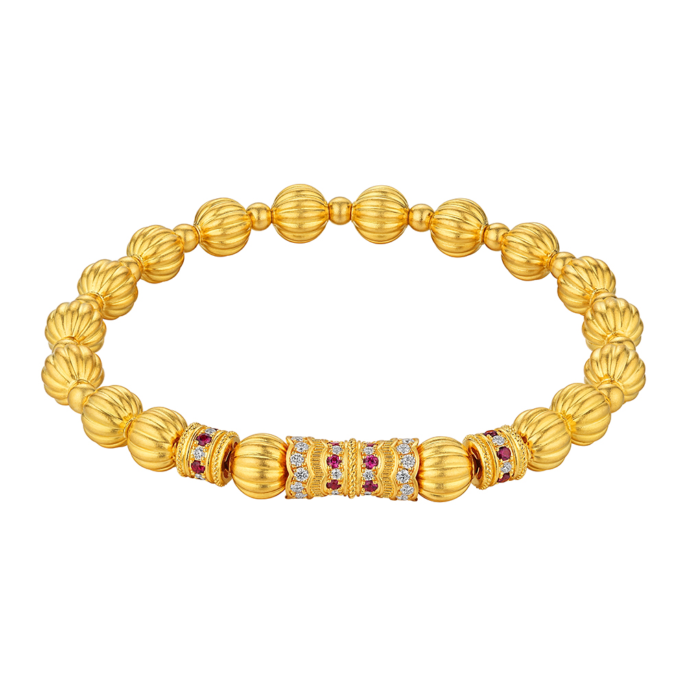 唐宮夜宴系列"福貴圓滿"黃金手鏈