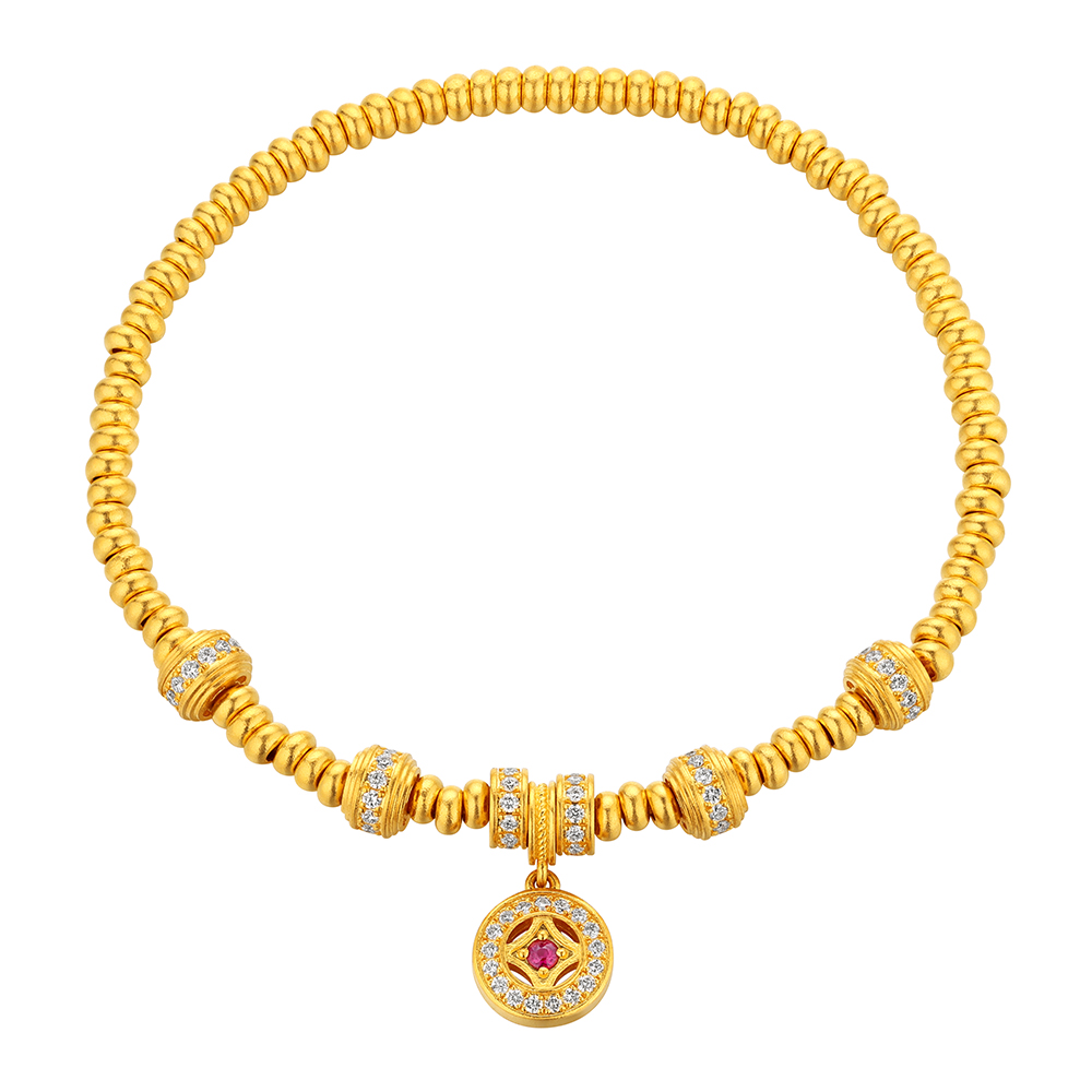 唐宮夜宴系列"財源滾滾"黃金手鏈